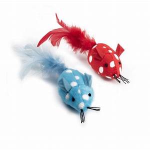 Ancol Polka Mouse Cat Toy, sgl