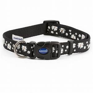 Ancol Fashion Collar Daisy Black, 20-30cm