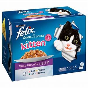 Felix Kitten Mixed Selection in Jelly 12 Pack, 100g